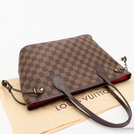 Louis Vuitton N51109 Neverfull PM Shoulder Bag Damier Ebene Canvas