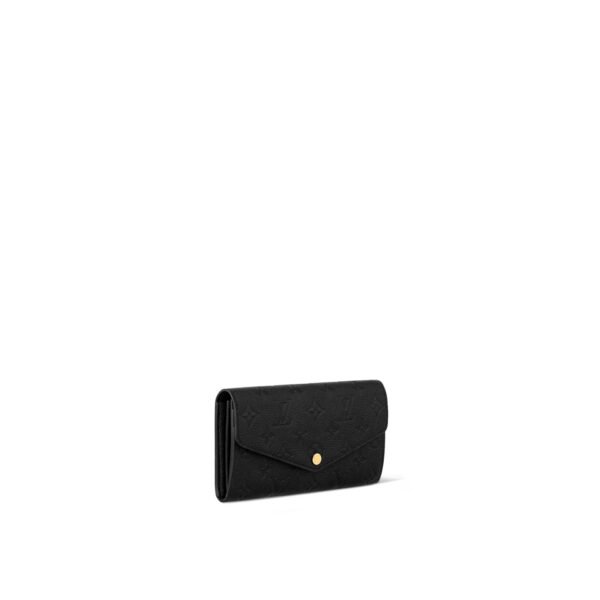 louis-vuitton-sarah-wallet-monogram-empreinte-leather-small-leather-goods-M82257_PM1_Side-view.jpg Louis Vuitton Black M82257 Sarah Wallet