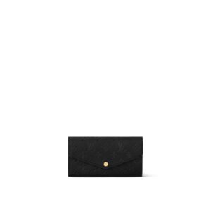 louis-vuitton-sarah-wallet-monogram-empreinte-leather-small-leather-goods-M82257_PM2_Front-view.jpg Louis Vuitton Black M82257 Sarah Wallet