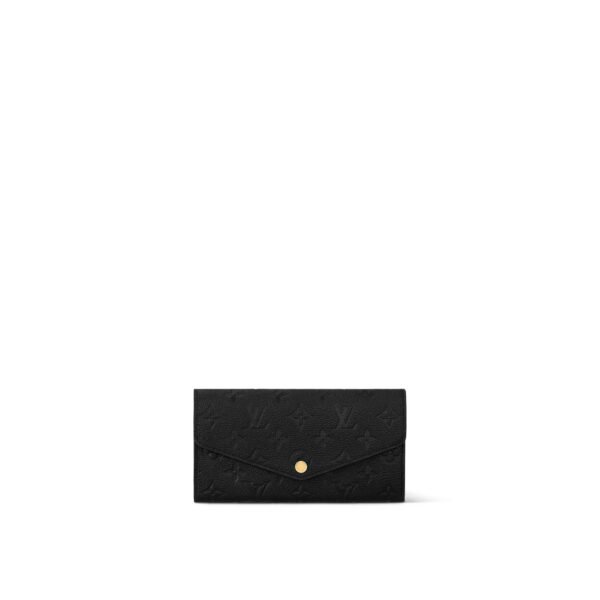 louis-vuitton-sarah-wallet-monogram-empreinte-leather-small-leather-goods-M82257_PM2_Front-view.jpg Louis Vuitton Black M82257 Sarah Wallet
